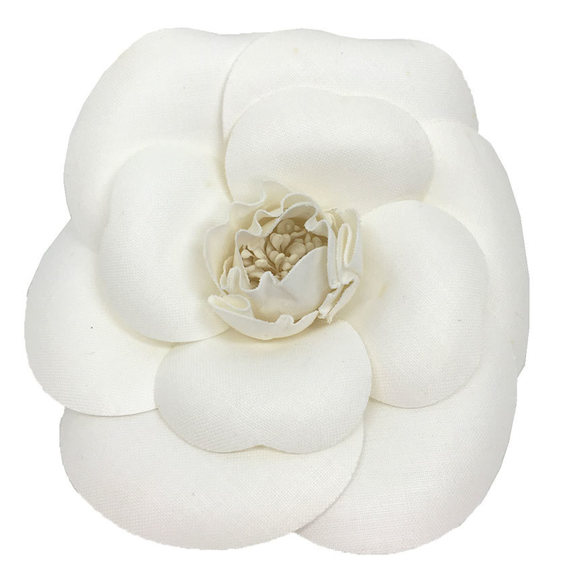 CHANEL Camellia Corsage Brooch White Chanel Women's Ceremony - Picture 1 of 3
